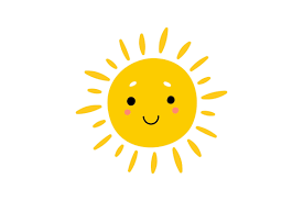 Cartoon Sun Flat Icon. Happy Sunshine ...